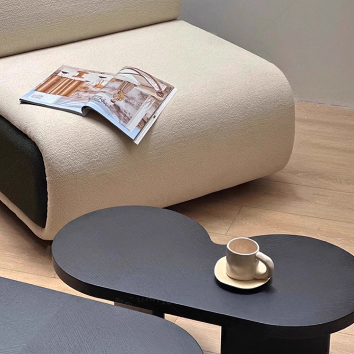 French Splicing Butterfly Rubber Wood Coffee Table