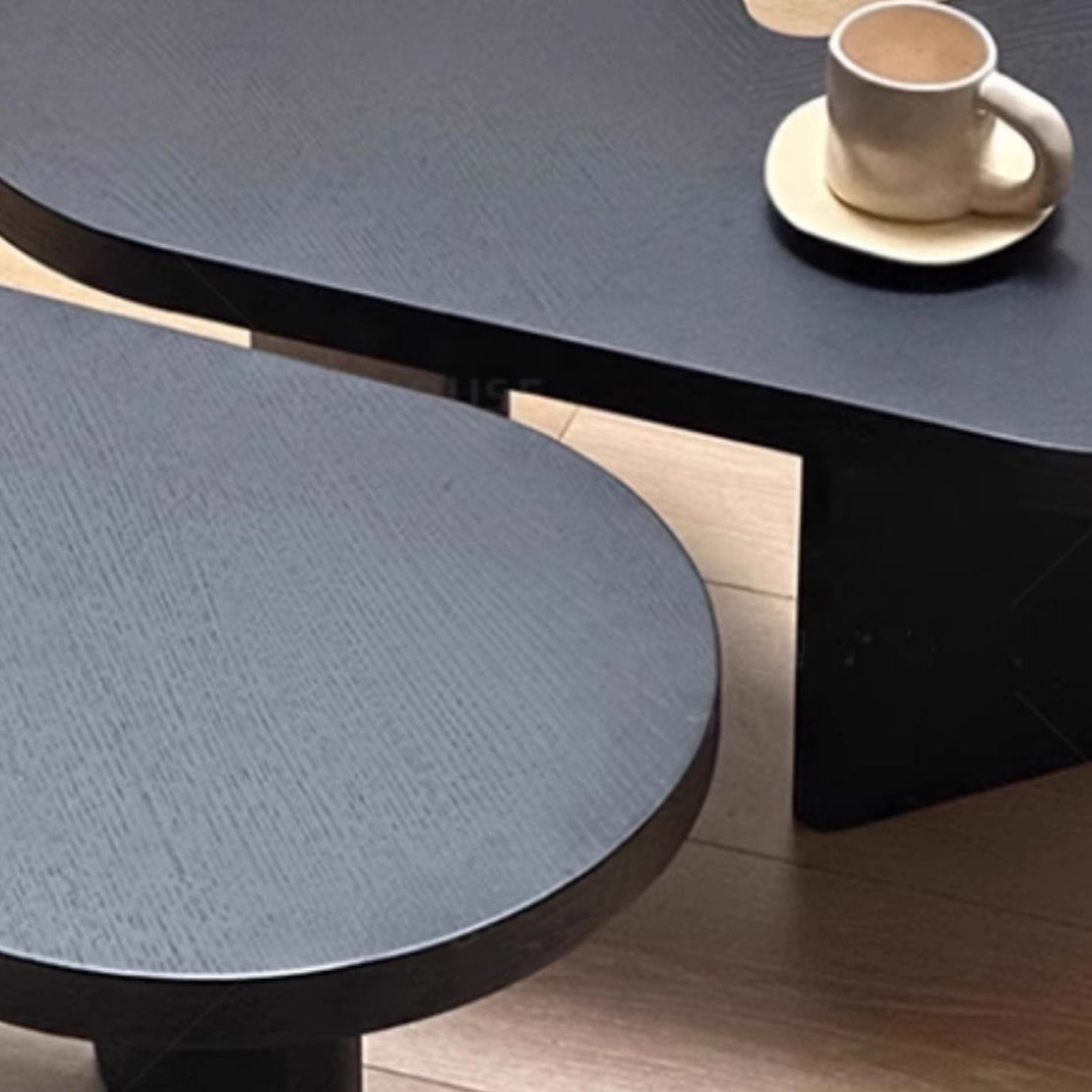 French Splicing Butterfly Rubber Wood Coffee Table