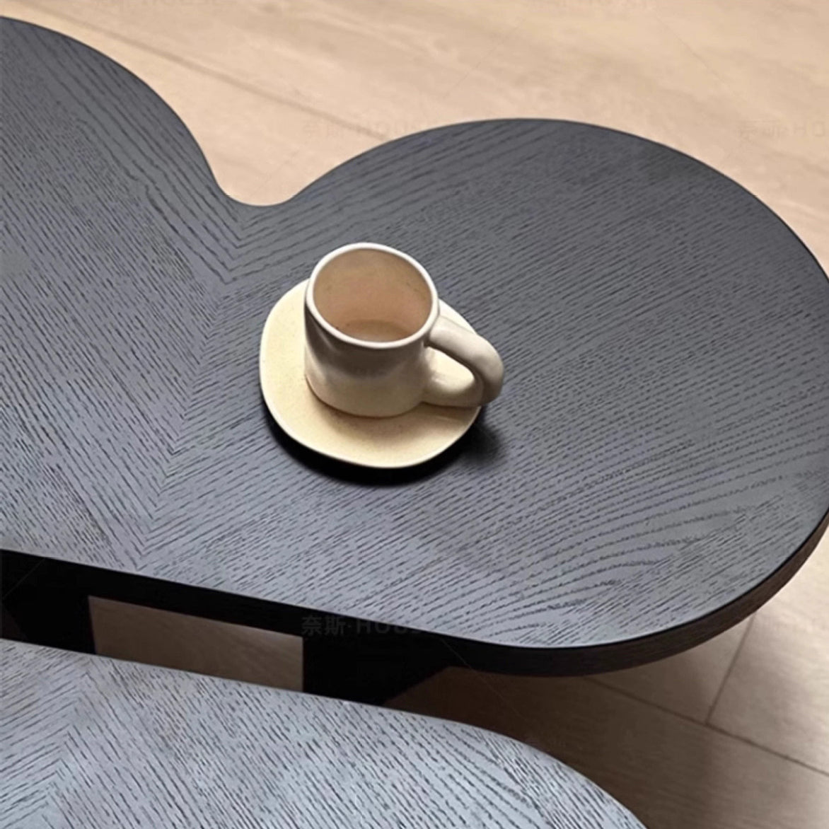 French Splicing Butterfly Rubber Wood Coffee Table