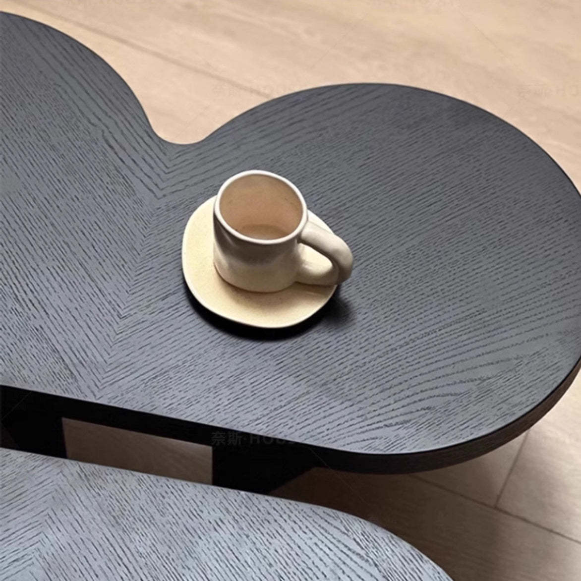 French Splicing Butterfly Rubber Wood Coffee Table