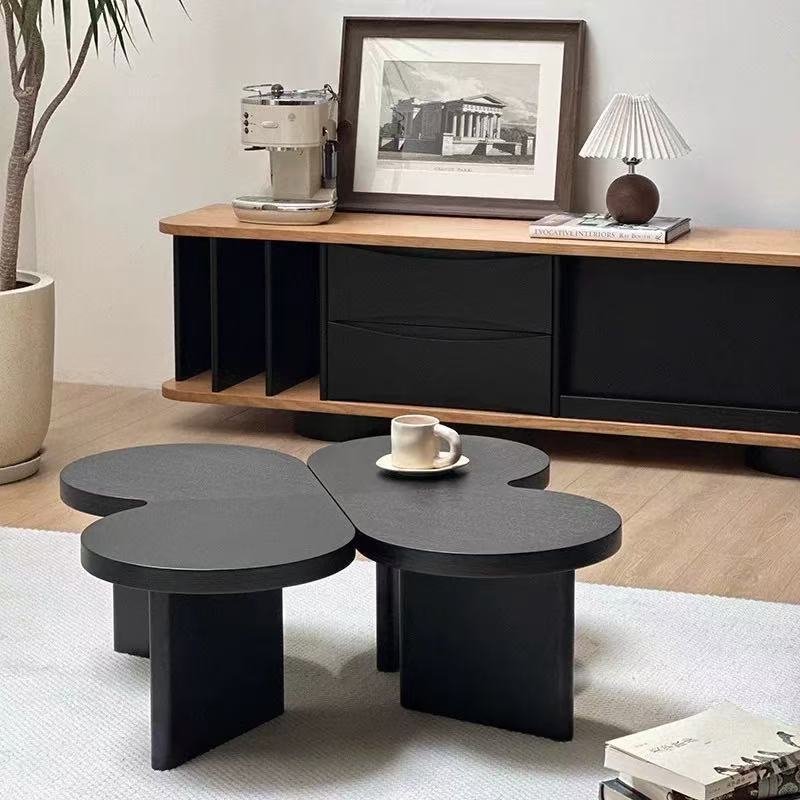 French Splicing Butterfly Rubber Wood Coffee Table