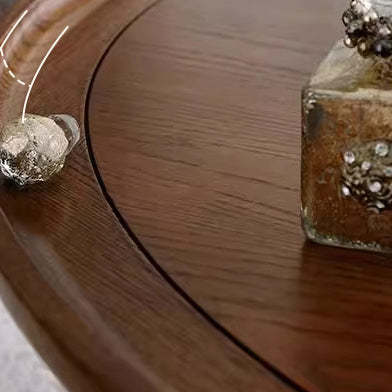 French Round Ash 2-Tier Coffee Table
