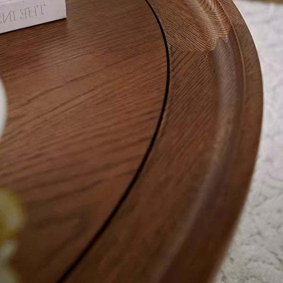 French Round Ash 2-Tier Coffee Table