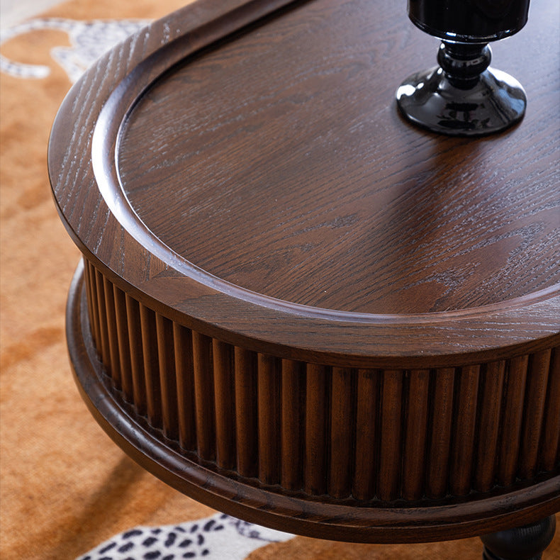 French Cube Pine Wood 2-Drawer Coffee Table
