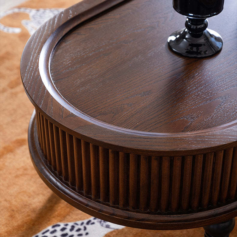 French Cube Pine Wood 2-Drawer Coffee Table