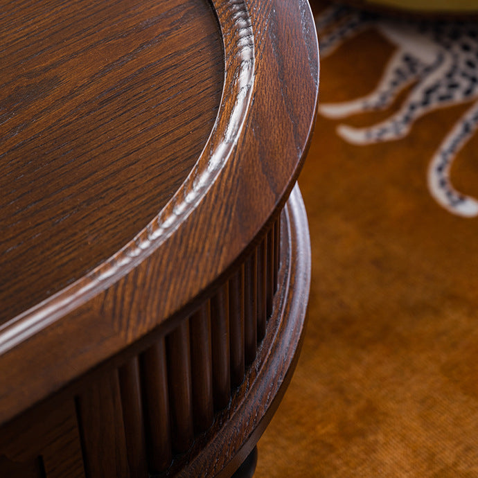 French Cube Pine Wood 2-Drawer Coffee Table