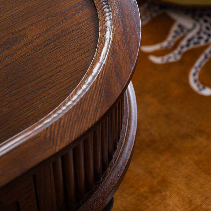 French Cube Pine Wood 2-Drawer Coffee Table
