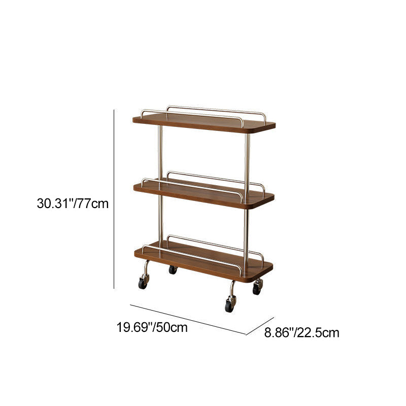 Scandinavian Painted Metal 3-Tier Rectangular Side Table