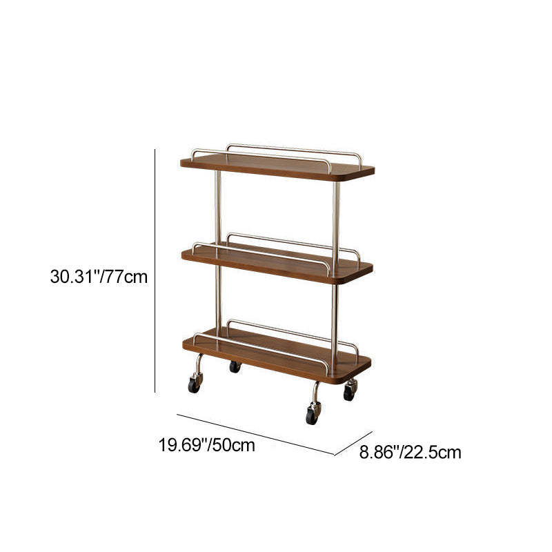 Scandinavian Painted Metal 3-Tier Rectangular Side Table