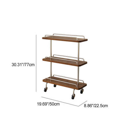Scandinavian Painted Metal 3-Tier Rectangular Side Table