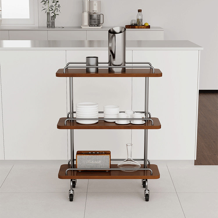 Scandinavian Painted Metal 3-Tier Rectangular Side Table