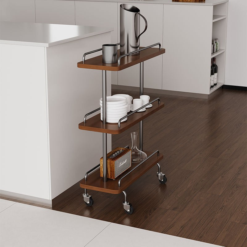Scandinavian Painted Metal 3-Tier Rectangular Side Table