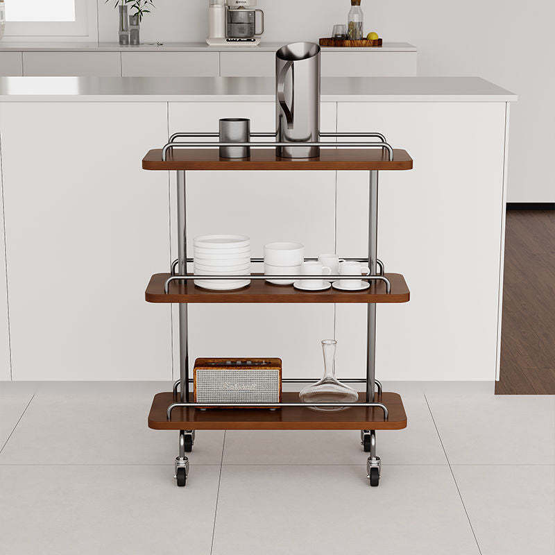Scandinavian Painted Metal 3-Tier Rectangular Side Table