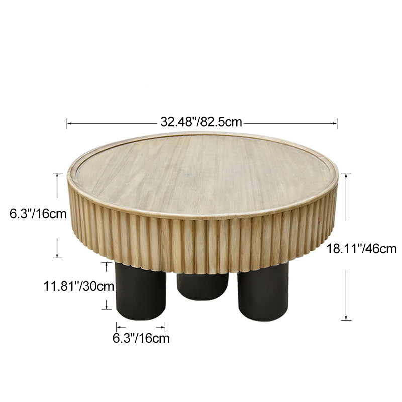 Nordic Cylinder Solid Wood Coffee Table