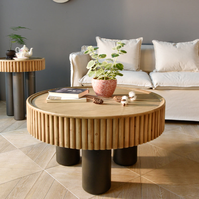 Nordic Cylinder Solid Wood Coffee Table