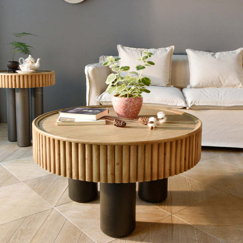 Nordic Cylinder Solid Wood Coffee Table