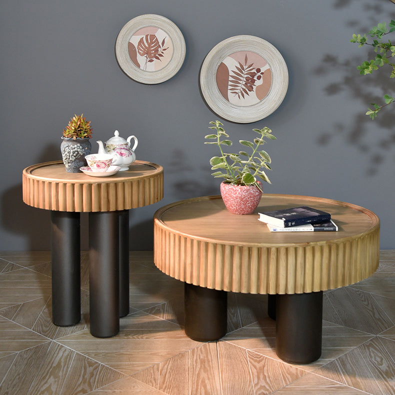 Nordic Cylinder Solid Wood Coffee Table