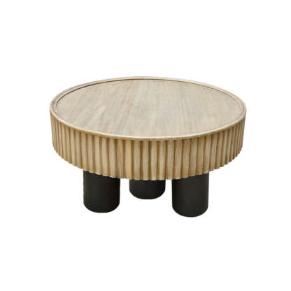 Nordic Cylinder Solid Wood Coffee Table