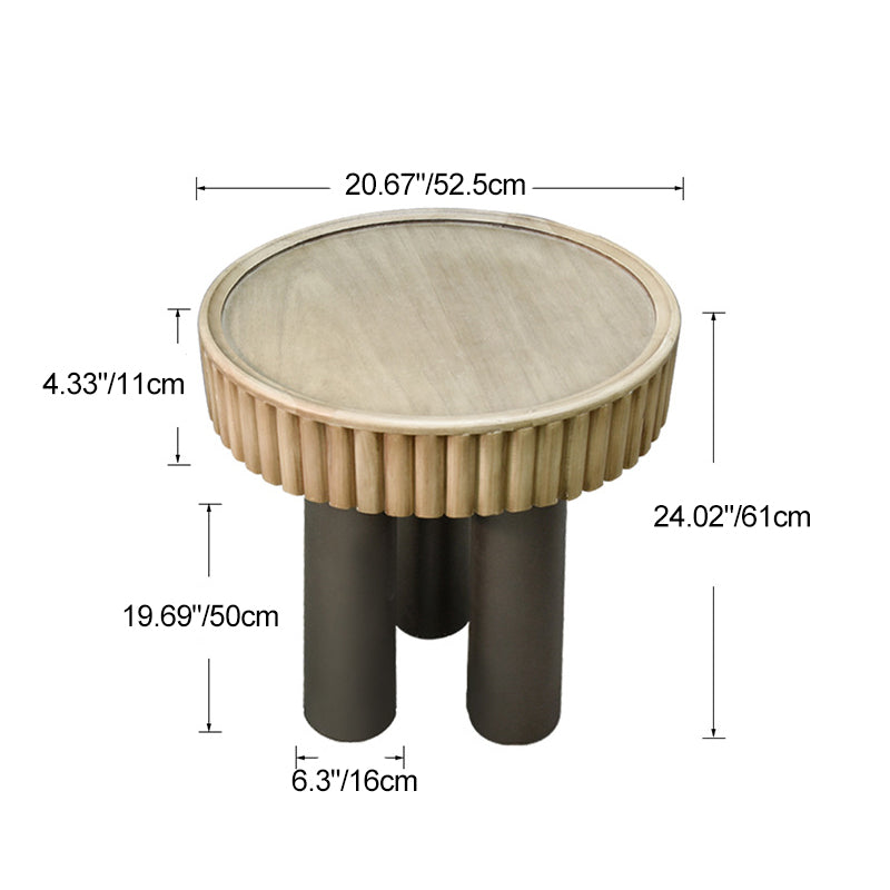 Nordic Cylinder Solid Wood Coffee Table