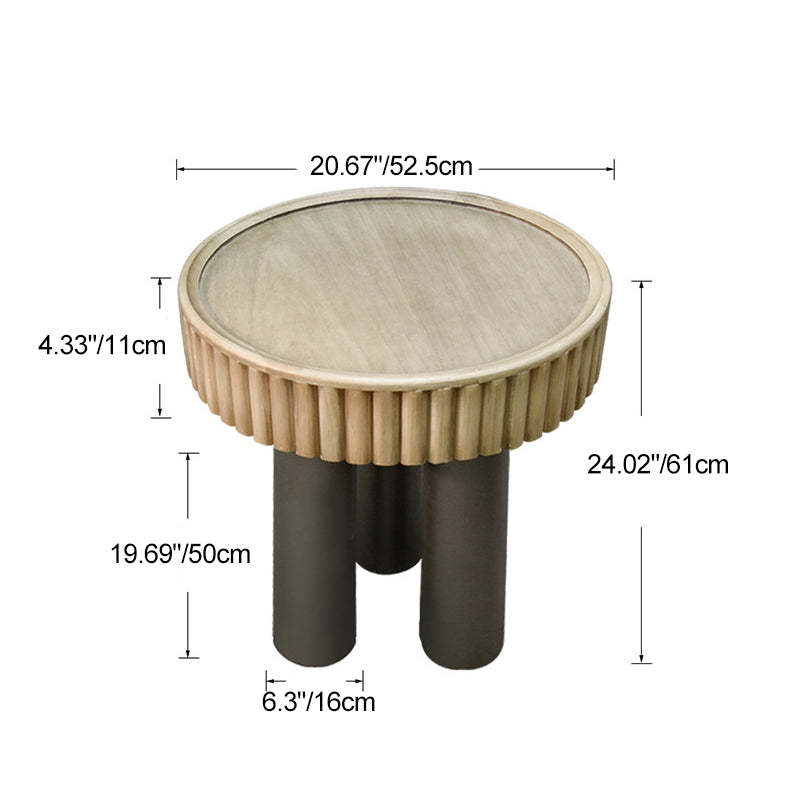 Nordic Cylinder Solid Wood Coffee Table