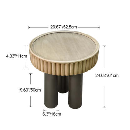 Nordic Cylinder Solid Wood Coffee Table