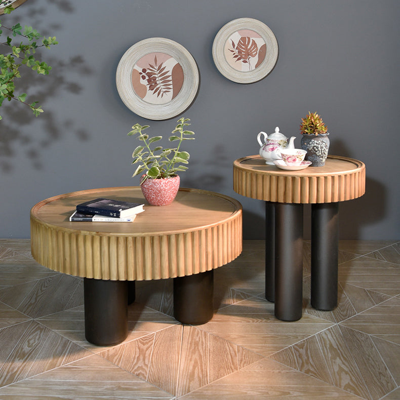 Nordic Cylinder Solid Wood Coffee Table