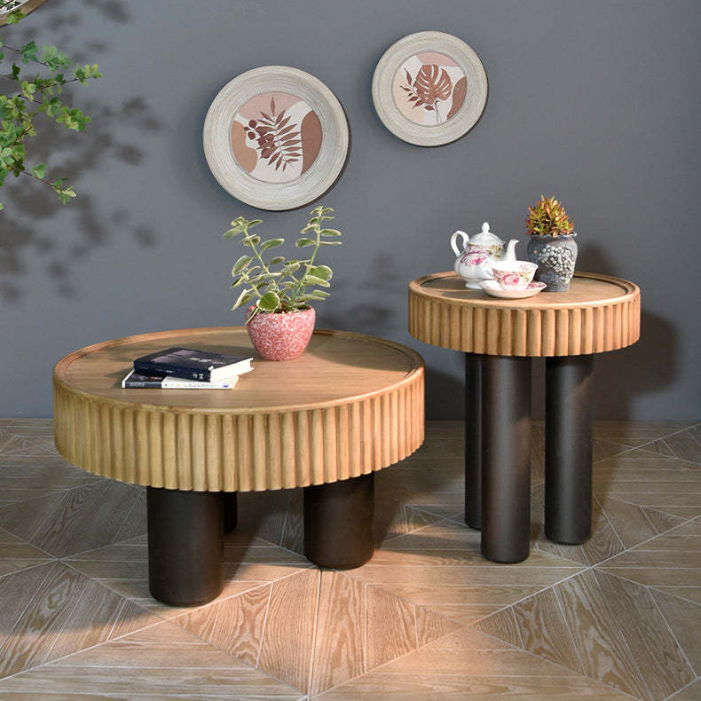 Nordic Cylinder Solid Wood Coffee Table