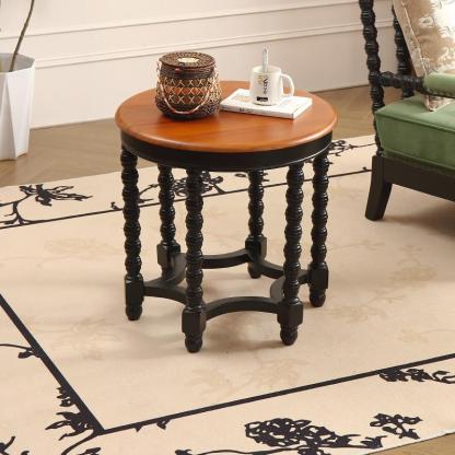 French Spiral Oak Solid Wood Coffee Table