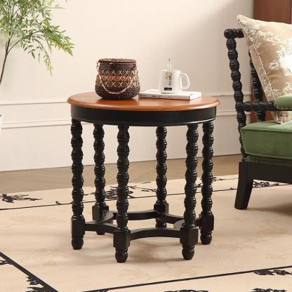 French Spiral Oak Solid Wood Coffee Table