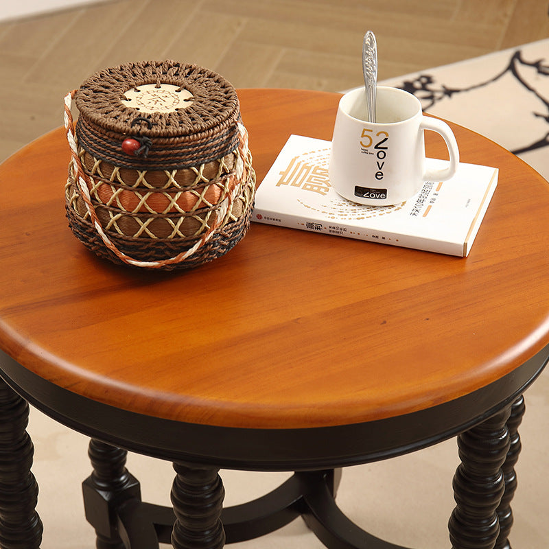 French Spiral Oak Solid Wood Coffee Table