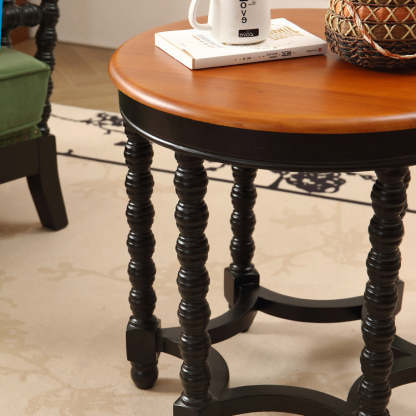 French Spiral Oak Solid Wood Coffee Table