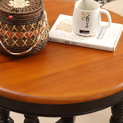 French Spiral Oak Solid Wood Coffee Table