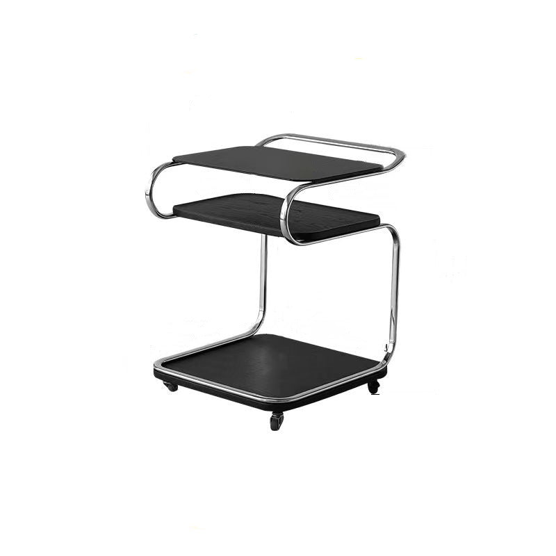 Scandinavian Glass 3-Tier Side Table