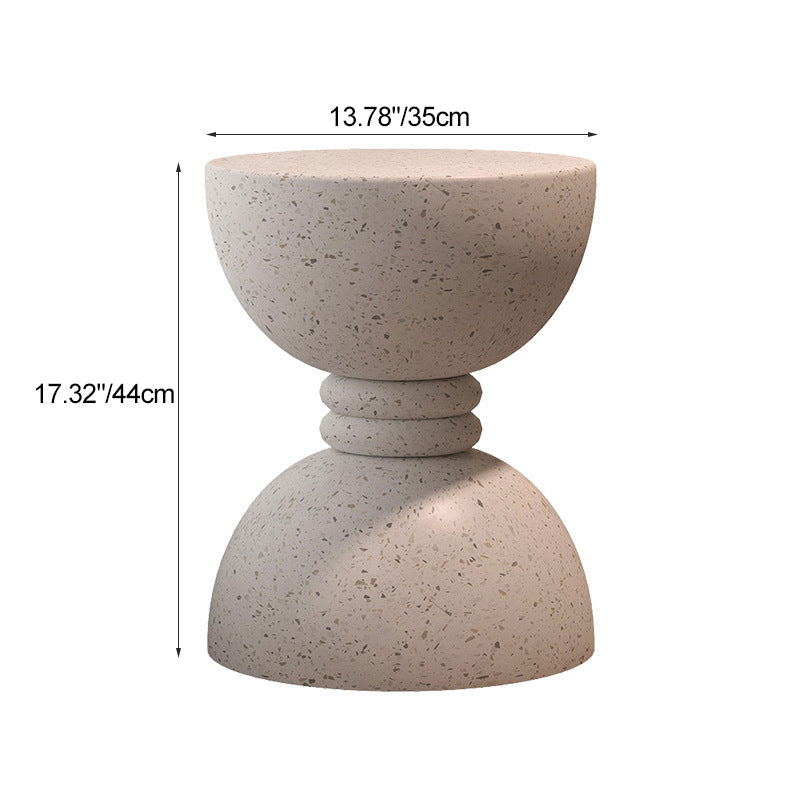 Nordic Hourglass Magnesium Oxide Side Table