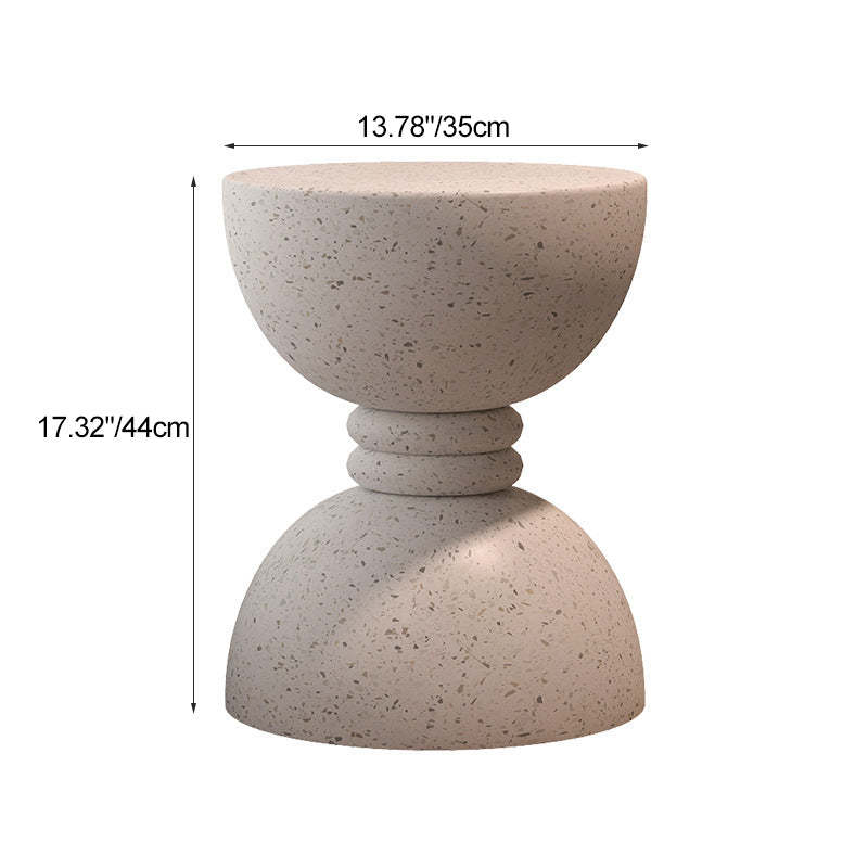 Nordic Hourglass Magnesium Oxide Side Table