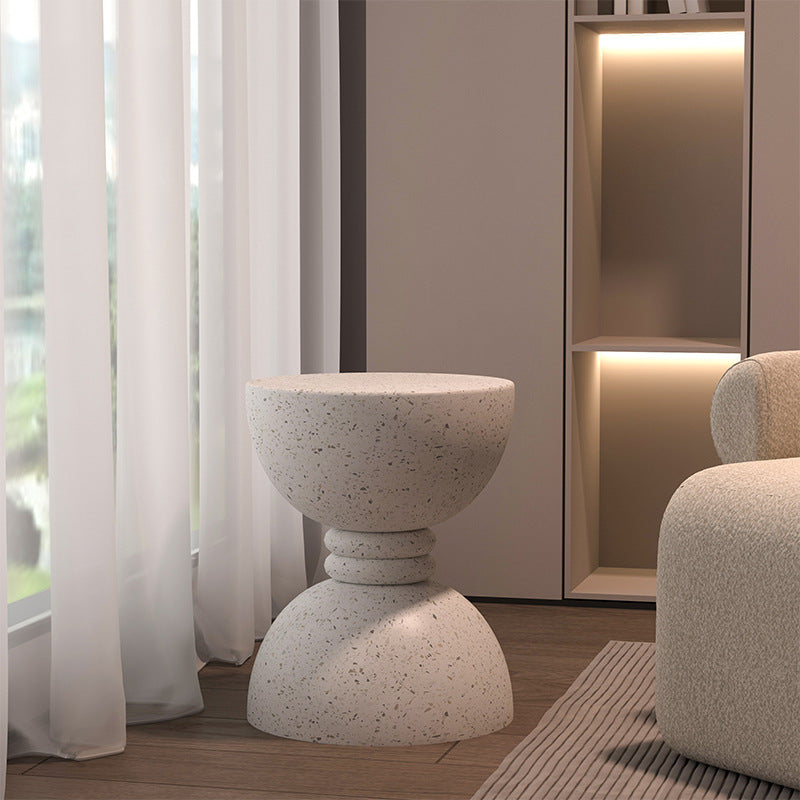 Nordic Hourglass Magnesium Oxide Side Table