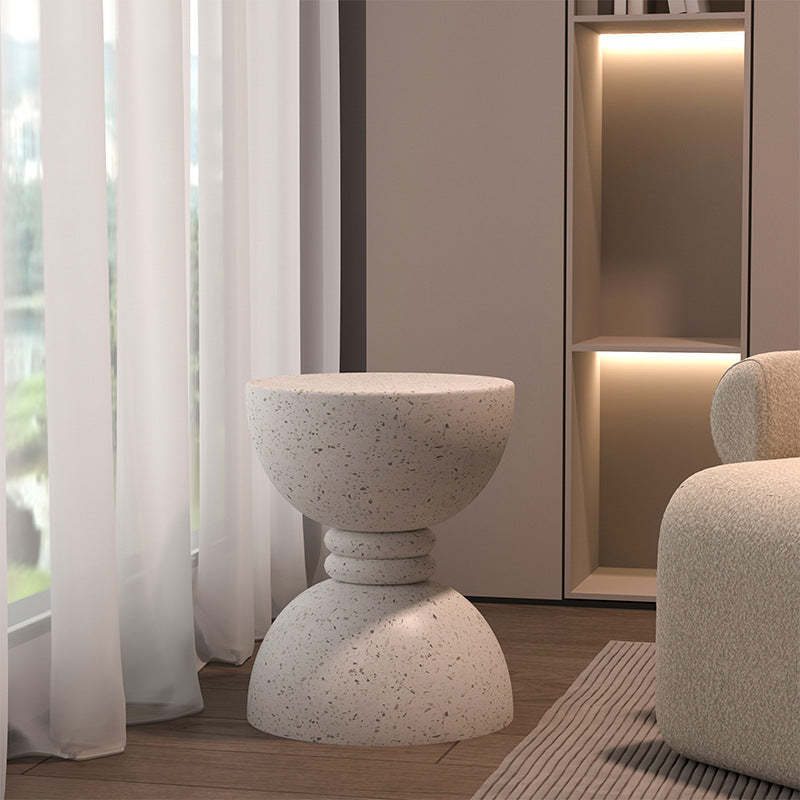 Nordic Hourglass Magnesium Oxide Side Table