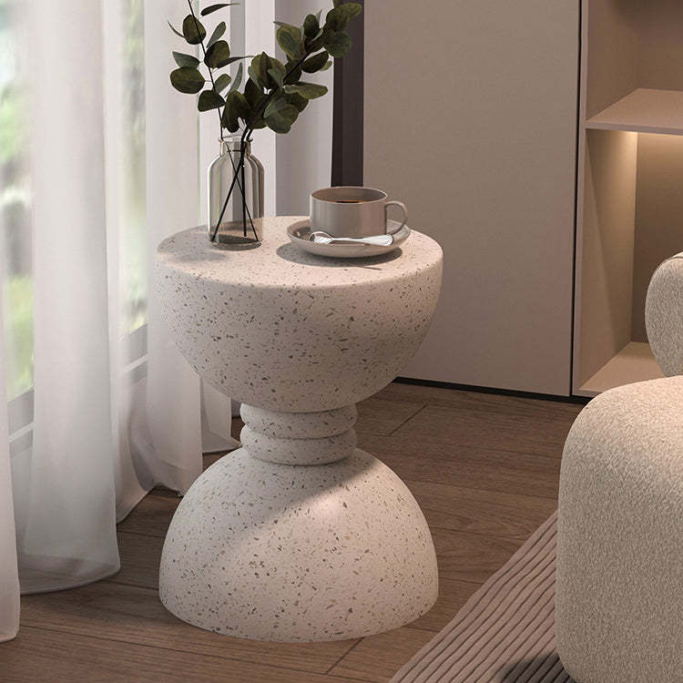Nordic Hourglass Magnesium Oxide Side Table