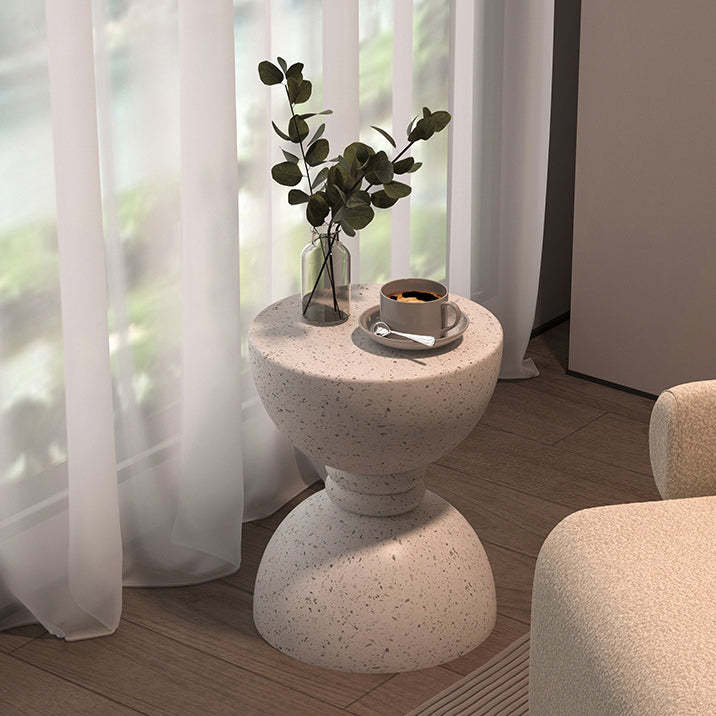 Nordic Hourglass Magnesium Oxide Side Table