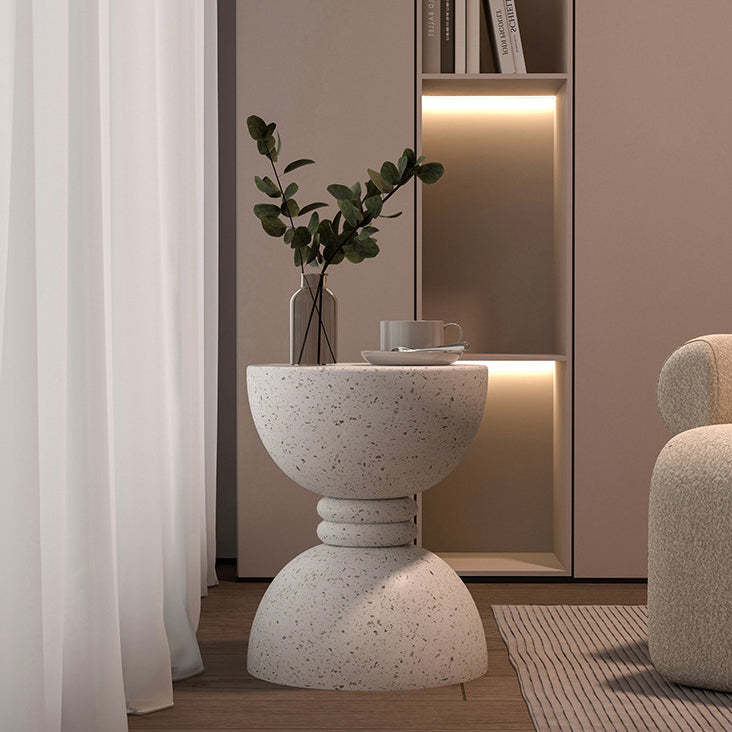 Nordic Hourglass Magnesium Oxide Side Table