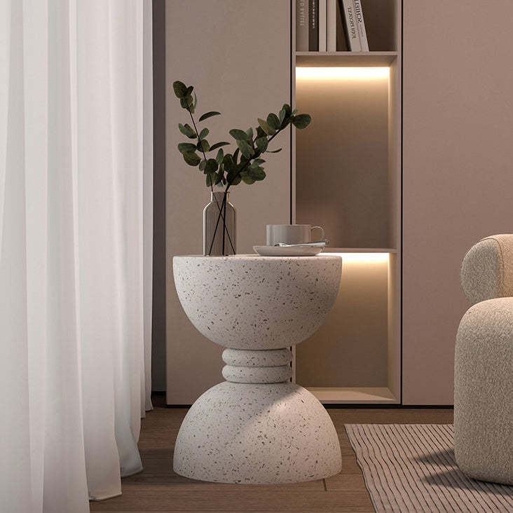 Nordic Hourglass Magnesium Oxide Side Table