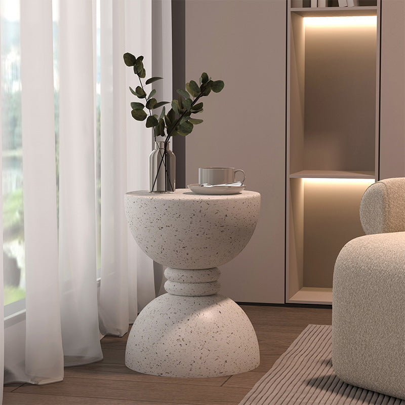 Nordic Hourglass Magnesium Oxide Side Table