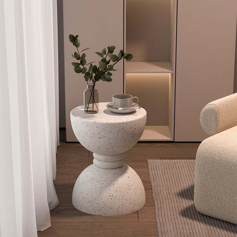 Nordic Hourglass Magnesium Oxide Side Table