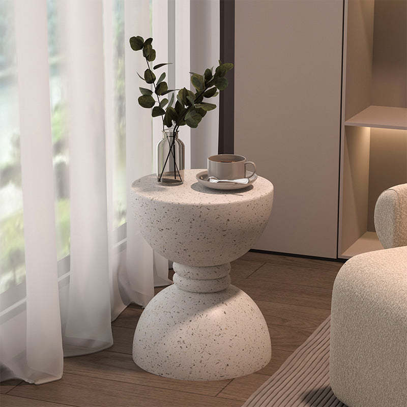 Nordic Hourglass Magnesium Oxide Side Table