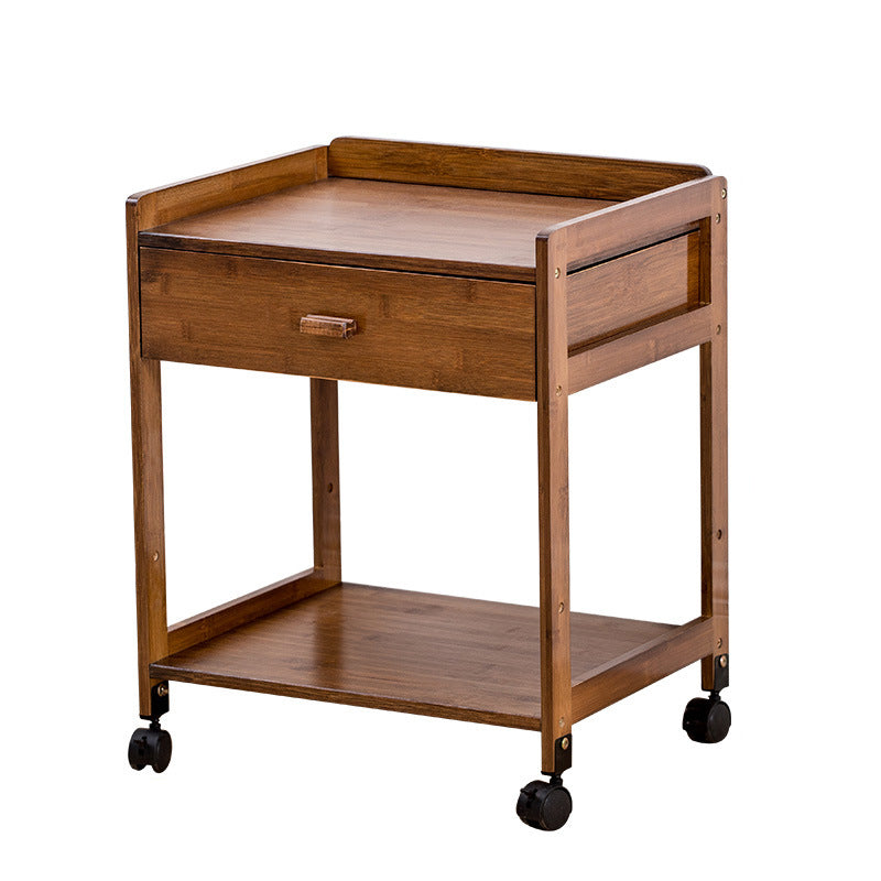 Japanese Bamboo 1/2-Drawer Side Table