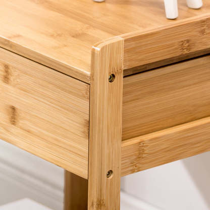 Japanese Bamboo 1/2-Drawer Side Table
