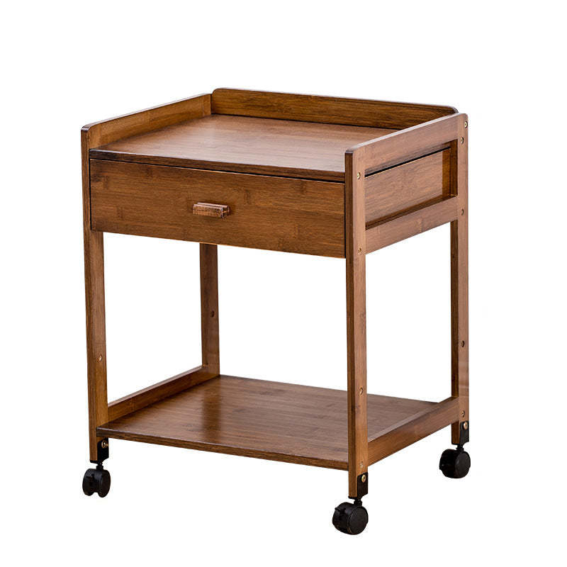 Japanese Bamboo 1/2-Drawer Side Table