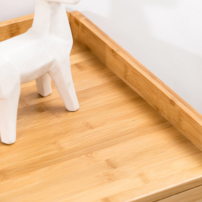 Japanese Bamboo 1/2-Drawer Side Table