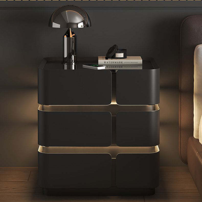 Nordic Leather 2-Drawer Nightstand