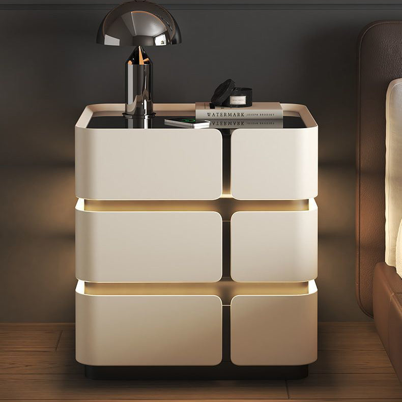 Nordic Leather 2-Drawer Nightstand